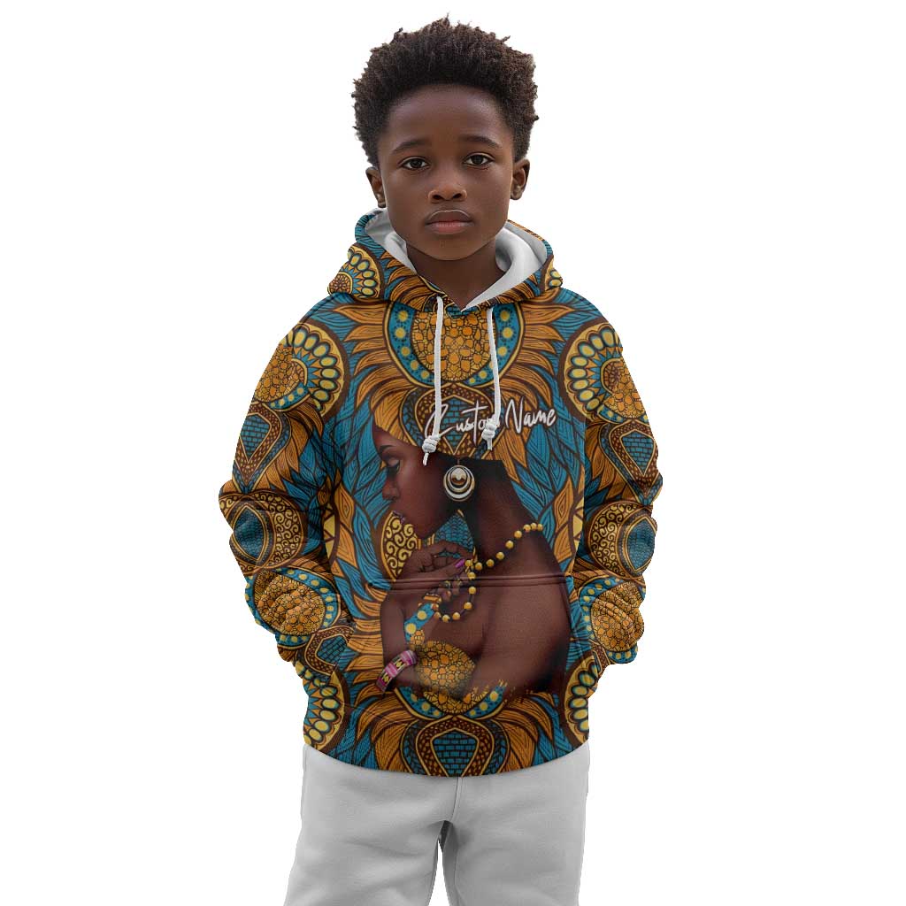Personalized Black Girl Flora Kid Hoodie African Women