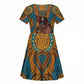 Personalized Black Girl Flora Kid Short Sleeve Dress African Women