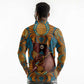 Personalized Black Girl Flora Long Sleeve Polo Shirt African Women