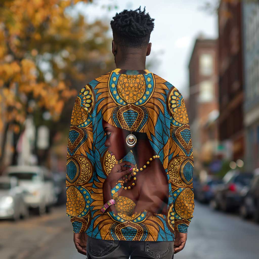 Personalized Black Girl Flora Long Sleeve Shirt African Women DT02