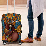Personalized Black Girl Flora Luggage Cover African Women