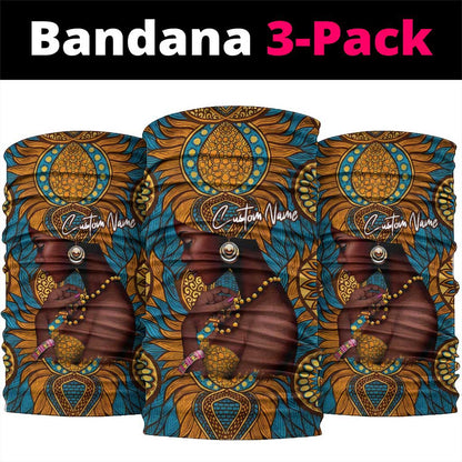 Personalized Black Girl Flora Neck Gaiter African Women DT02