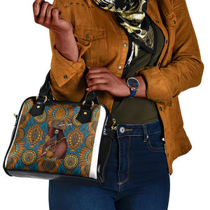 Personalized Black Girl Flora Shoulder Handbag African Women