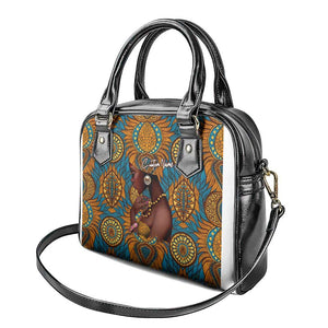 Personalized Black Girl Flora Shoulder Handbag African Women