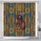 Personalized Black Girl Flora Shower Curtain African Women