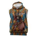 Personalized Black Girl Flora Sleeveless Hoodie African Women - African Pride