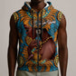 Personalized Black Girl Flora Sleeveless Zip Hoodie African Women - African Pride