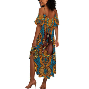 Personalized Black Girl Flora Summer Maxi Dress African Women