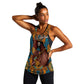 Personalized Black Girl Flora Women Racerback Tank African Women