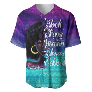 Black Strong Women Blessed Educated Baseball Jersey African Girl