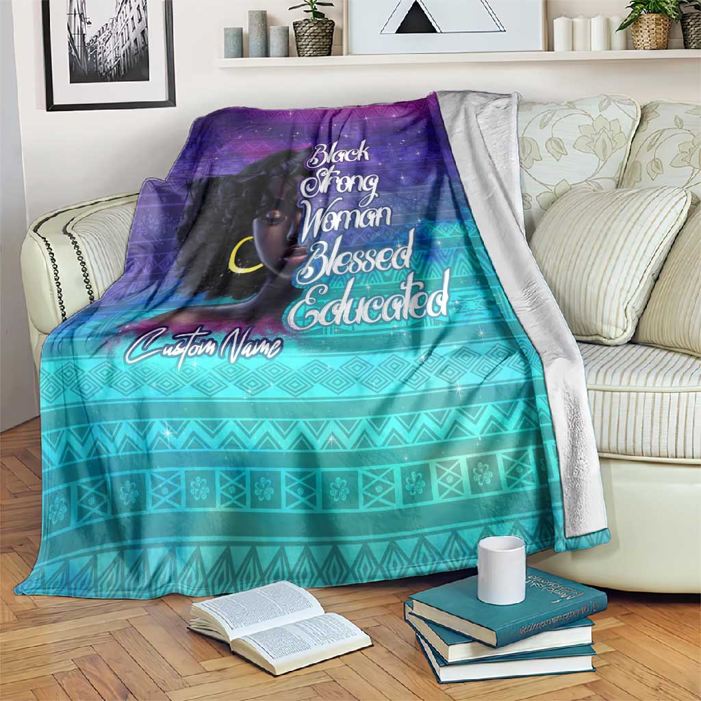 Black Strong Women Blessed Educated Blanket African Girl