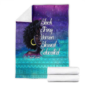 Black Strong Women Blessed Educated Blanket African Girl