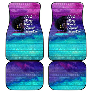 Black Strong Women Blessed Educated Car Mats African Girl