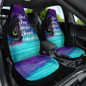 Black Strong Women Blessed Educated Car Seat Cover African Girl