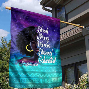 Black Strong Women Blessed Educated Garden Flag African Girl