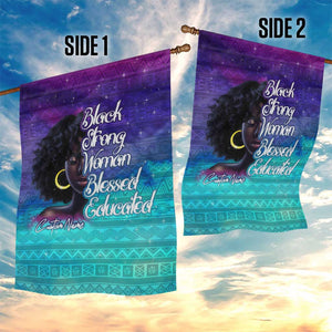 Black Strong Women Blessed Educated Garden Flag African Girl