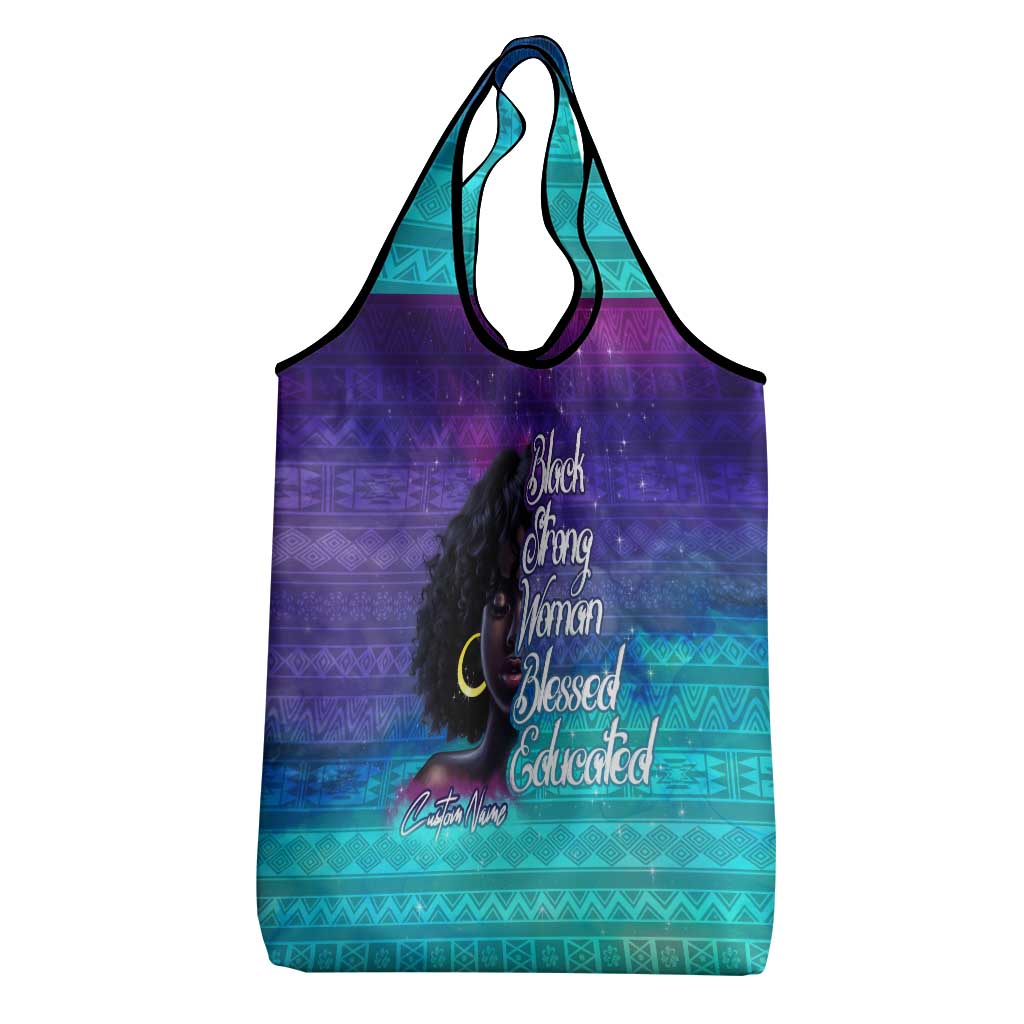 Black Strong Women Blessed Educated Grocery Bag African Girl
