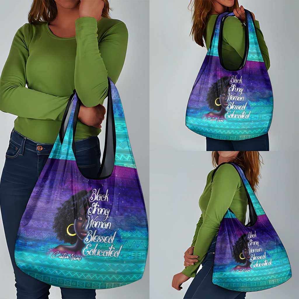 Black Strong Women Blessed Educated Grocery Bag African Girl