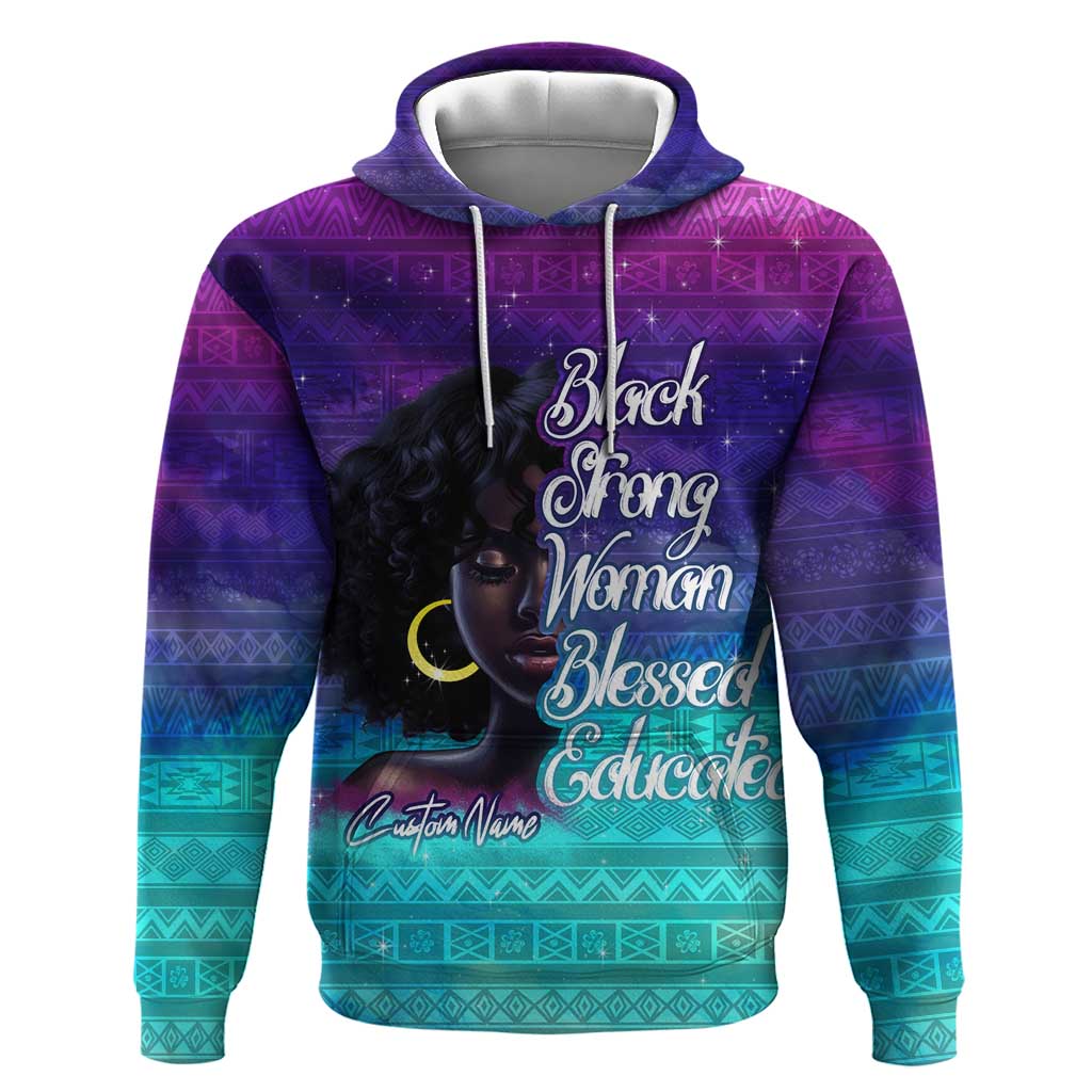 Black Strong Women Blessed Educated Hoodie African Girl