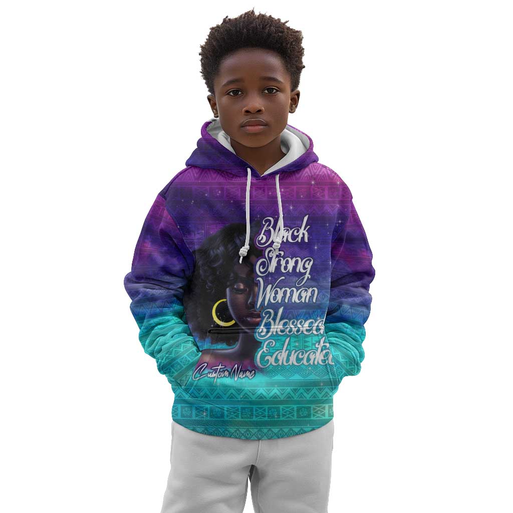 Black Strong Women Blessed Educated Kid Hoodie African Girl