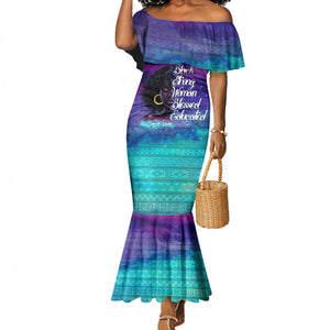 Black Strong Women Blessed Educated Mermaid Dress African Girl