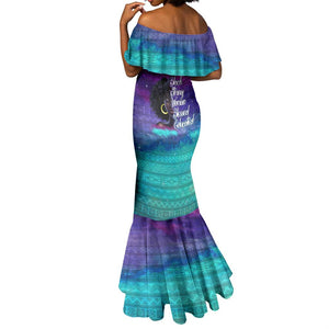 Black Strong Women Blessed Educated Mermaid Dress African Girl