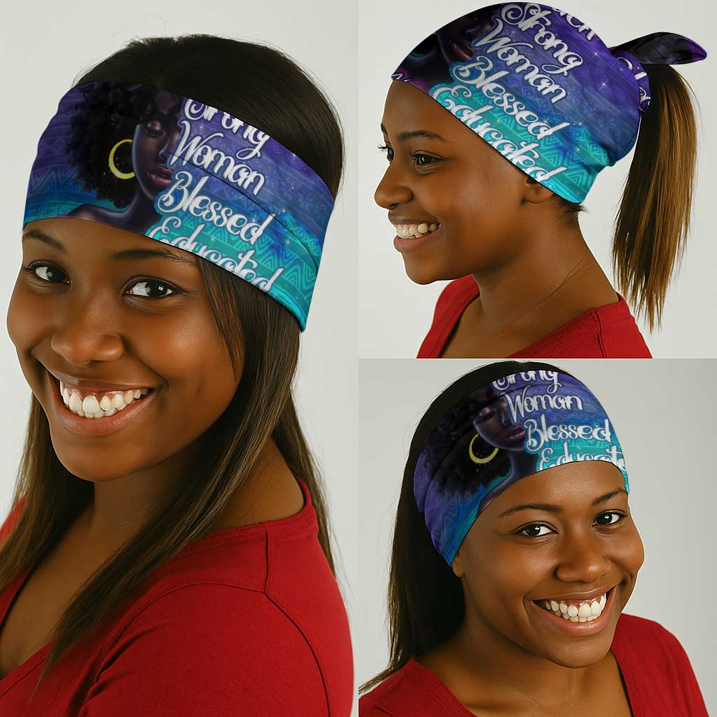 Black Strong Women Blessed Educated Neck Gaiter African Girl DT02