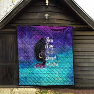 Black Strong Women Blessed Educated Quilt African Girl