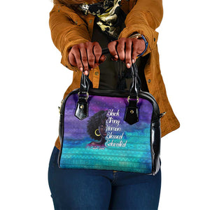 Black Strong Women Blessed Educated Shoulder Handbag African Girl