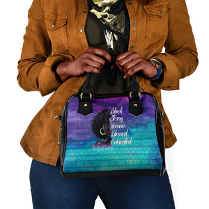 Black Strong Women Blessed Educated Shoulder Handbag African Girl