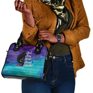 Black Strong Women Blessed Educated Shoulder Handbag African Girl