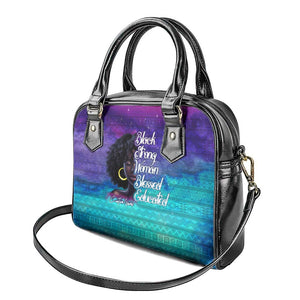 Black Strong Women Blessed Educated Shoulder Handbag African Girl