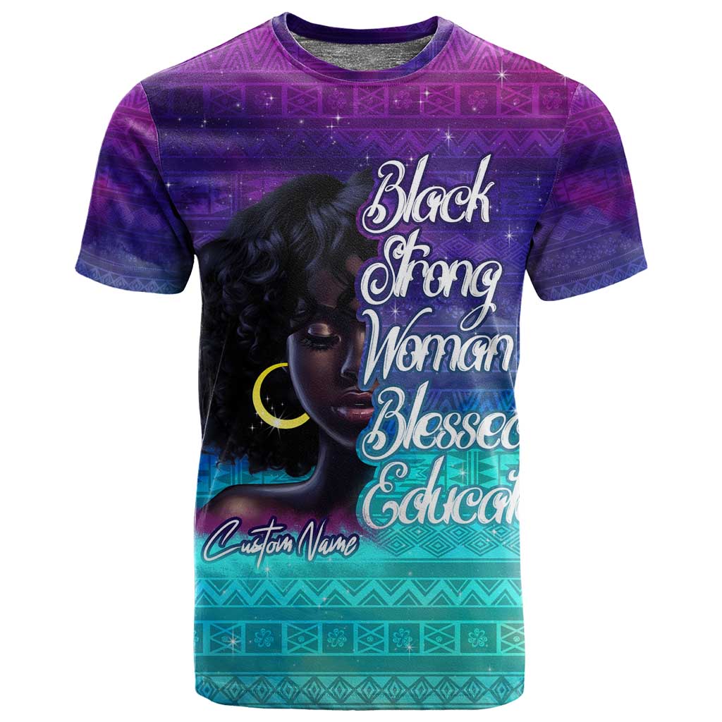 Black Strong Women Blessed Educated T shirt African Girl