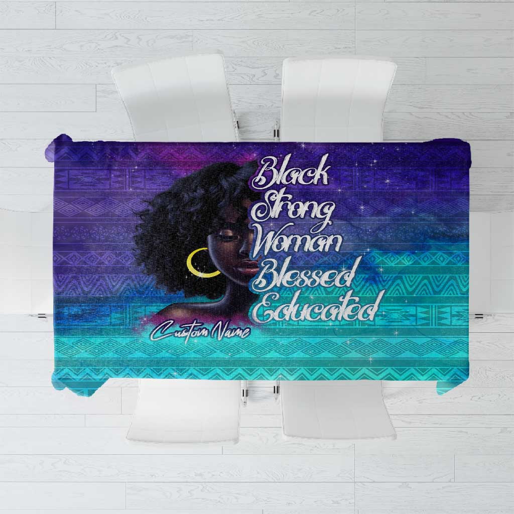 Black Strong Women Blessed Educated Tablecloth African Girl