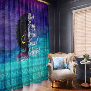 Black Strong Women Blessed Educated Window Curtain African Girl