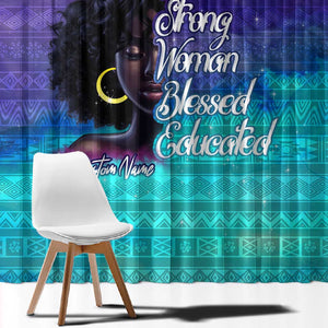 Black Strong Women Blessed Educated Window Curtain African Girl