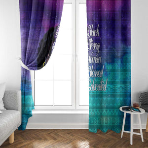 Black Strong Women Blessed Educated Window Curtain African Girl