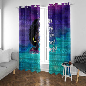 Black Strong Women Blessed Educated Window Curtain African Girl