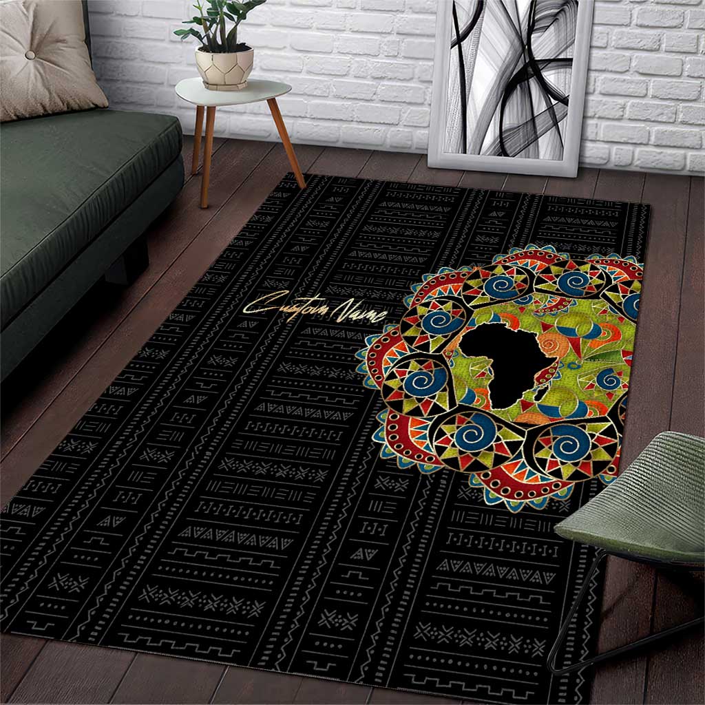 Personalized Sleeve African Pattern Area Rug Multi-Colored