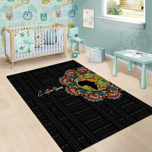 Personalized Sleeve African Pattern Area Rug Multi-Colored