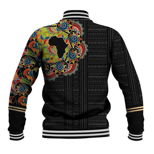 Personalized Sleeve African Pattern Baseball Jacket Multi-Colored DT02