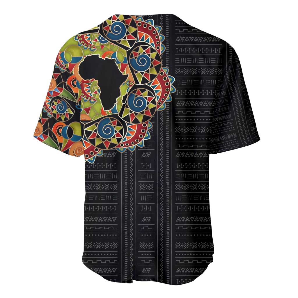 Personalized Sleeve African Pattern Baseball Jersey Multi-Colored