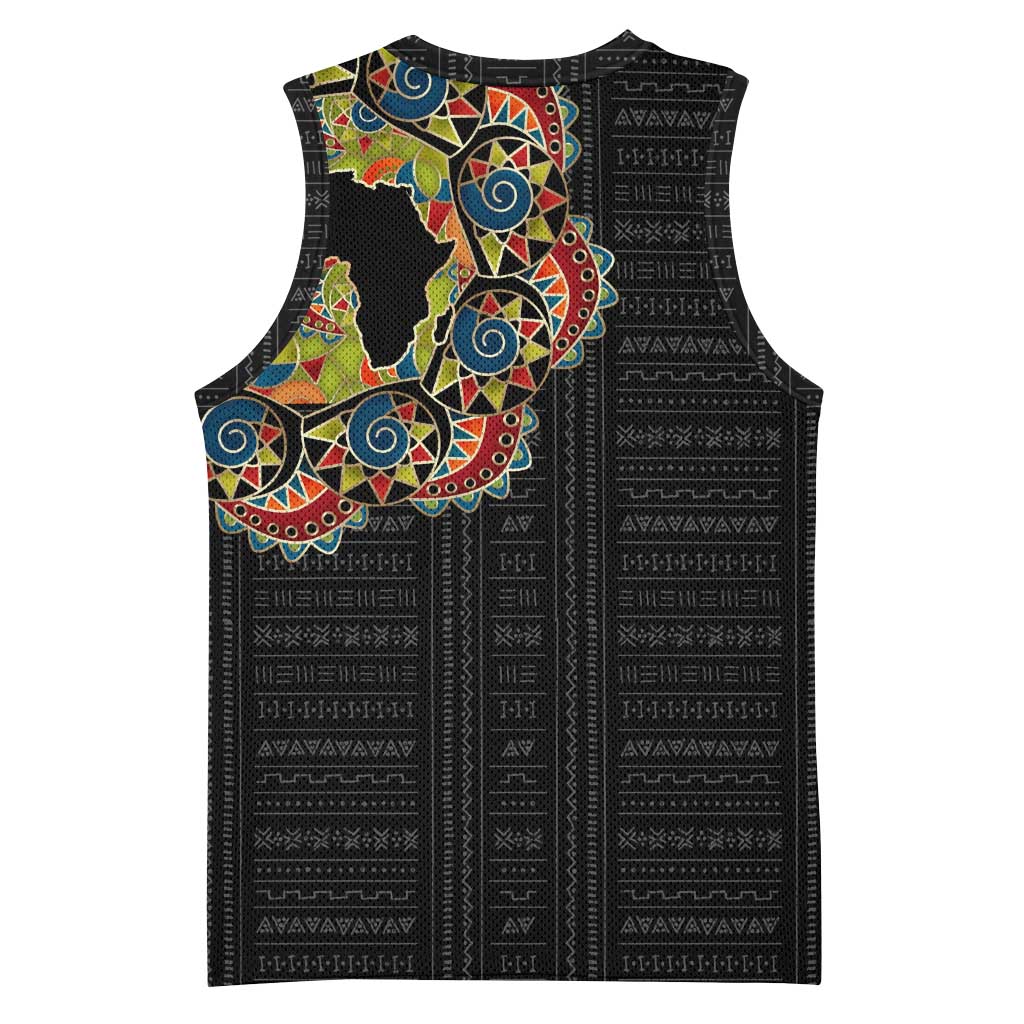Personalized Sleeve African Pattern Basketball Jersey Multi-Colored DT02