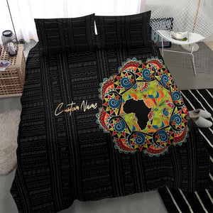 Personalized Sleeve African Pattern Bedding Set Multi-Colored