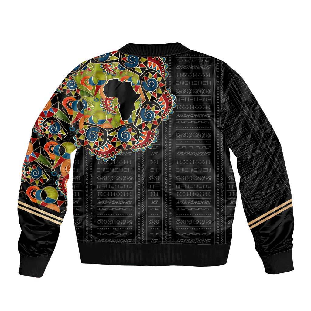 Personalized Sleeve African Pattern Bomber Jacket Multi-Colored