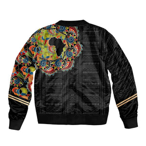 Personalized Sleeve African Pattern Bomber Jacket Multi-Colored