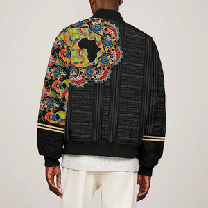 Personalized Sleeve African Pattern Bomber Jacket Multi-Colored