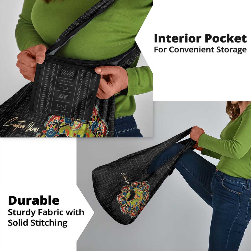 Personalized Sleeve African Pattern Grocery Bag Multi-Colored