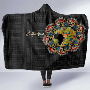 Personalized Sleeve African Pattern Hooded Blanket Multi-Colored