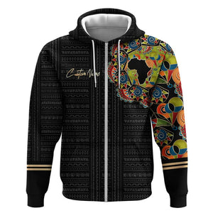 Personalized Sleeve African Pattern Hoodie Multi-Colored